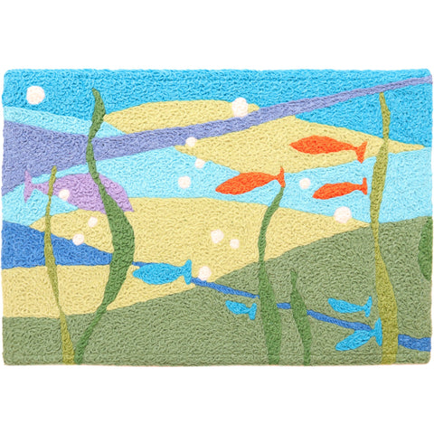 Jellybean All The Little Fishes Can 20"x30" Washable Accent Rug