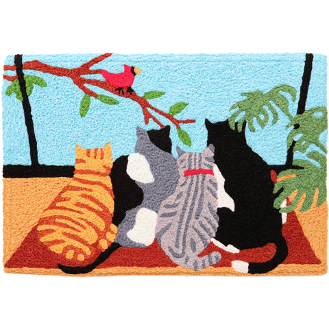 Jellybean Bird Watchers 20"x30" Washable Accent Rug