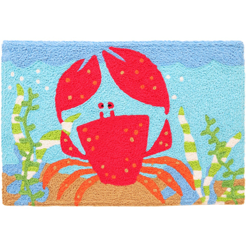 Jellybean Happy Red Crab 20"x30" Washable Accent Rug