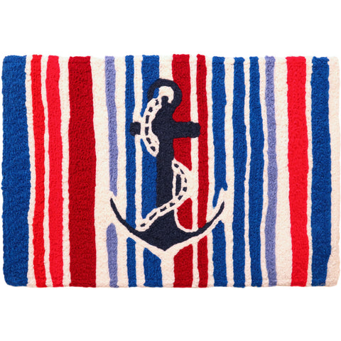 Jellybean Sailing Americana 20"x30" Washable Accent Rug