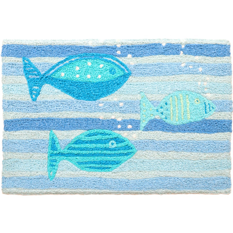 Jellybean Three Little Fish 20"x30" Washable Accent Rug