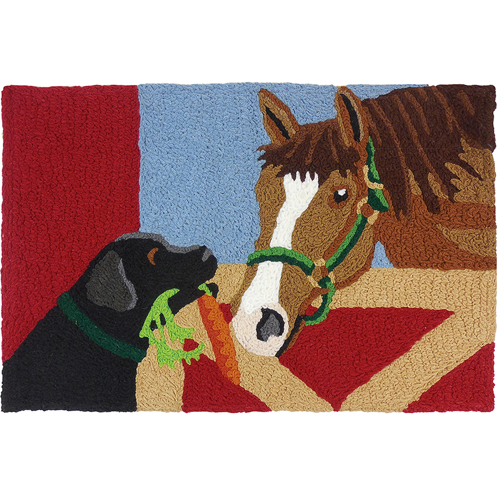 Barn Friends Jellybean Accent Washable Rug 20" x 30"