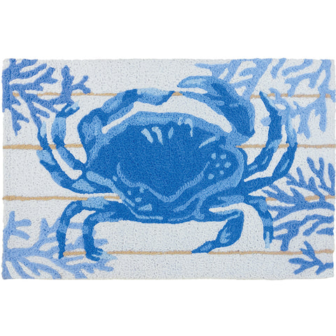 Indigo Crab  20" X 30" Jellybean Rug