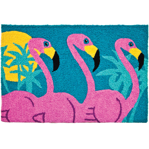 Tropical Flamingos  20" X 30" Jellybean Rug