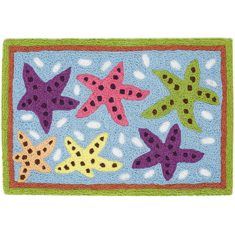 Jellybean Sensational Starfish 20"x30" Washable Accent Rug