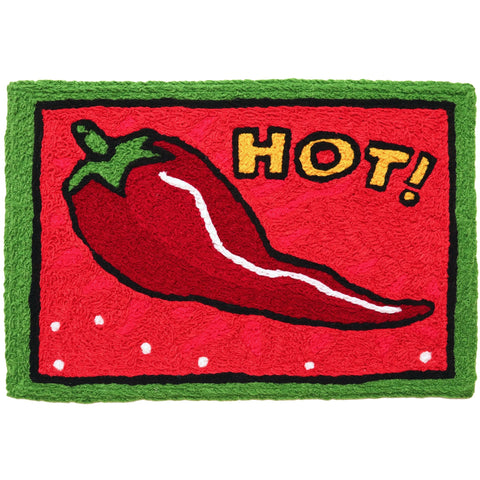 Jellybean Red Hot Chili Pepper  20"x30" Washable Accent Rug