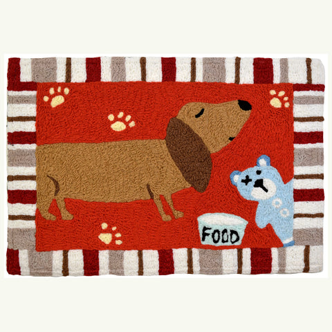 Daschund Dinner  20" X 30" Jellybean Rug