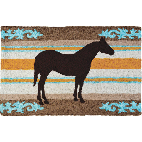 Western Horse   20" X 30" Jellybean Rug