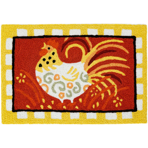 Jellybean Cock-A-Doodle 20"x30" Washable Accent Rug