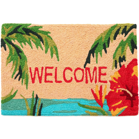 Jellybean Tropical Welcome 20"x30" Washable Accent Rug