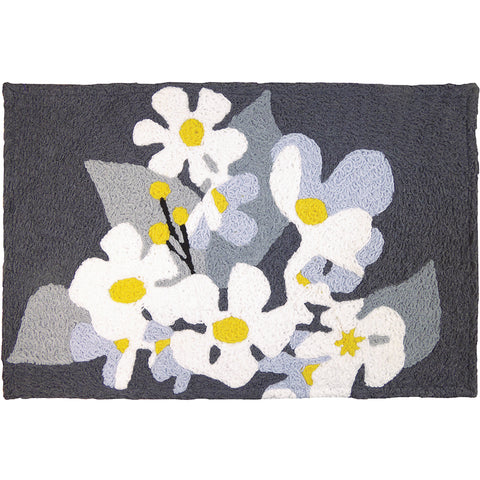 Daisies On Pewter  20" X 30" Jellybean Rug