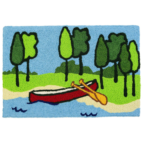 Canoeing Jellybean Accent Rug with Canoe 20" x 30" Door Mat