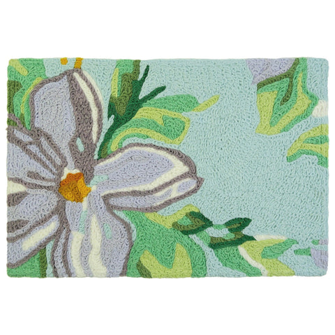 Summer Blooms Magnolia Jellybean Accent Floral Rug with Flower 20" x 30" Door Mat