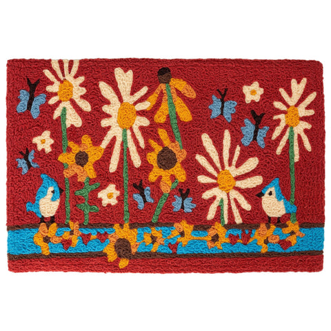 Woodland Flowers Jellybean Accent Floral Rug 20" x 30" Door Mat