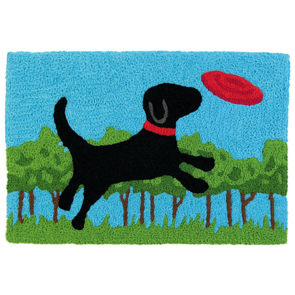 Puppies in Plaid Olivia's Home Accent Rug Dog Themed Washable Rug 22 x 32