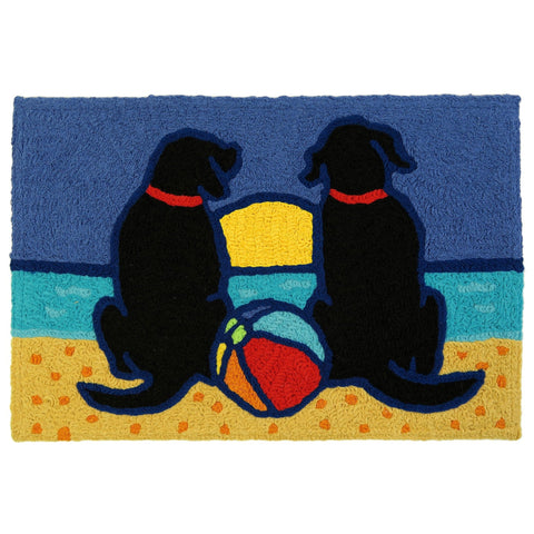 Watching the Sun Set Dog Themed Jellybean Accent Rug 20" x 30" Door Mat