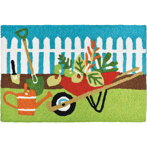 Time To Garden  20" X 30" Jellybean Rug