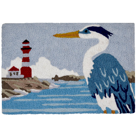 Heron And Lighthouse  20" X 30" Jellybean Rug