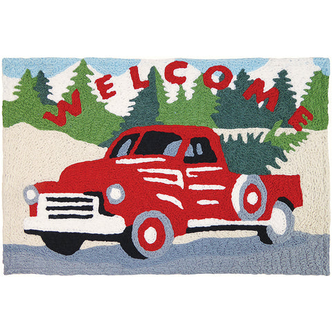 Drivin' the Tree Home  20" X 30" Jellybean Rug